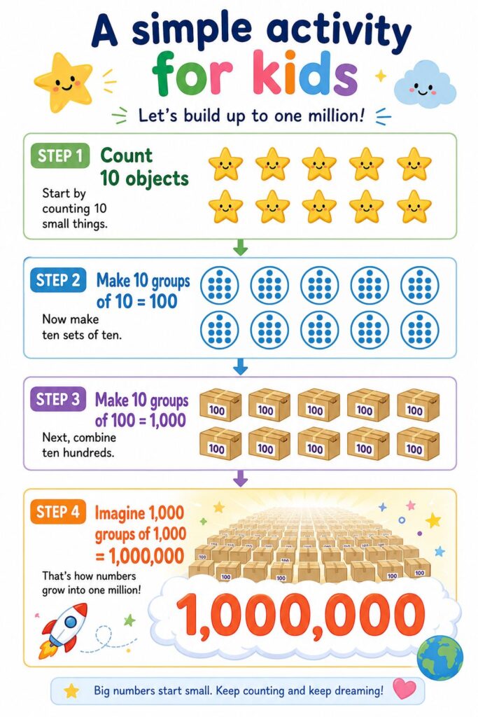 Hands-on activity to help kids understand one million